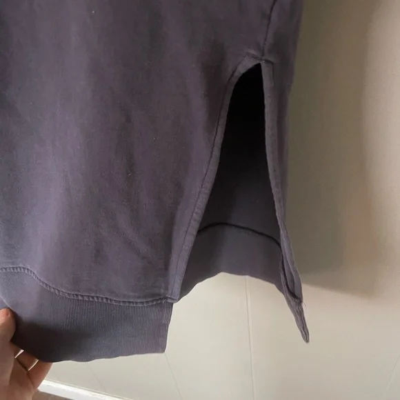 Deep Plum Midi Hooded Sweatshirt Dress - Picture 2 of 8